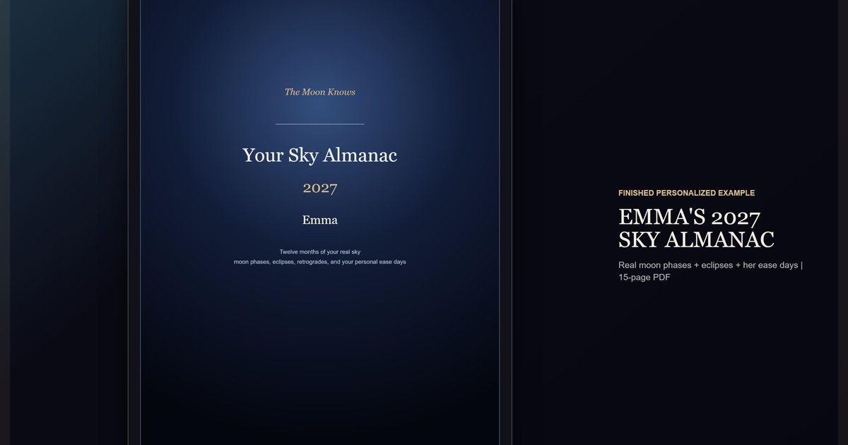 The 2027 Sky Almanac calendar-book