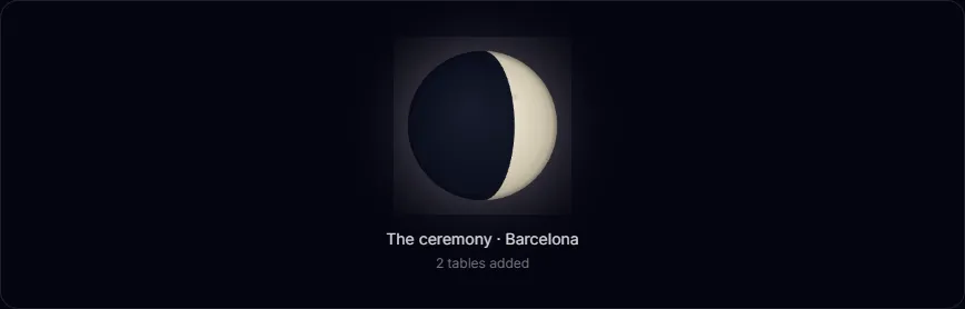 Real preview of the The wedding sky set keepsake